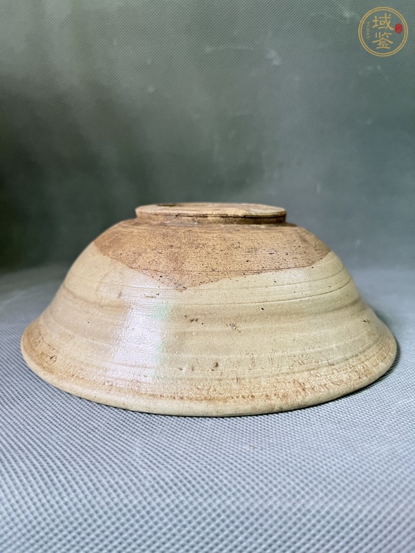 古玩陶瓷磁州窯白地黑彩茶碗真品鑒賞圖