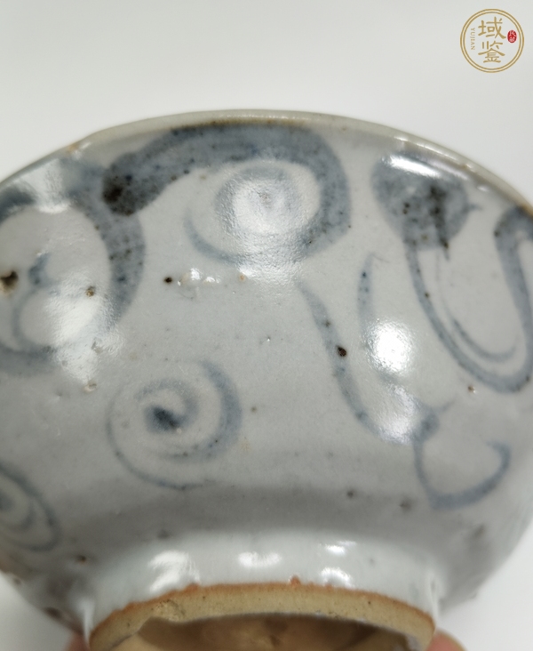古玩陶瓷青花螺旋紋茶碗真品鑒賞圖