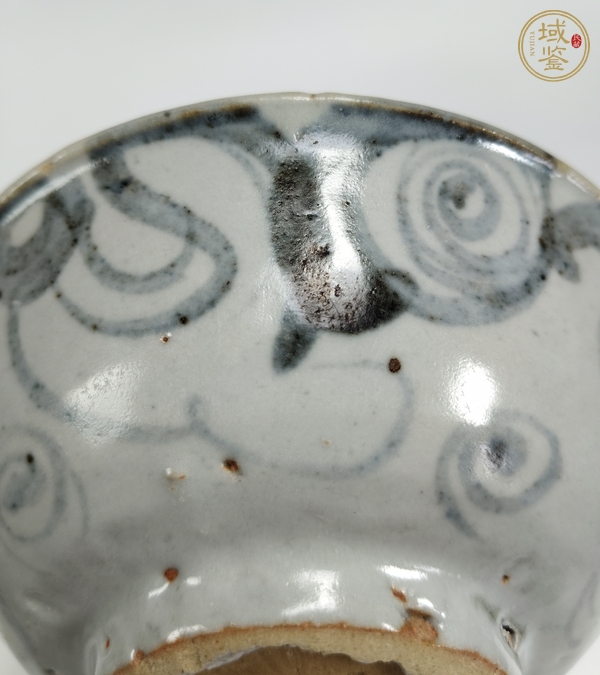 古玩陶瓷青花螺旋紋茶碗真品鑒賞圖