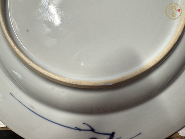 古玩陶瓷花鳥紋青花盤真品鑒賞圖