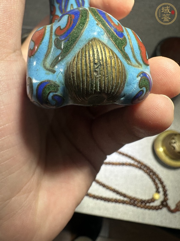 古玩銅器景泰藍瑞獸真品鑒賞圖