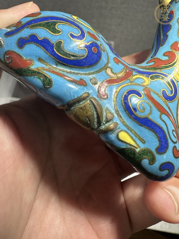 古玩銅器景泰藍瑞獸真品鑒賞圖