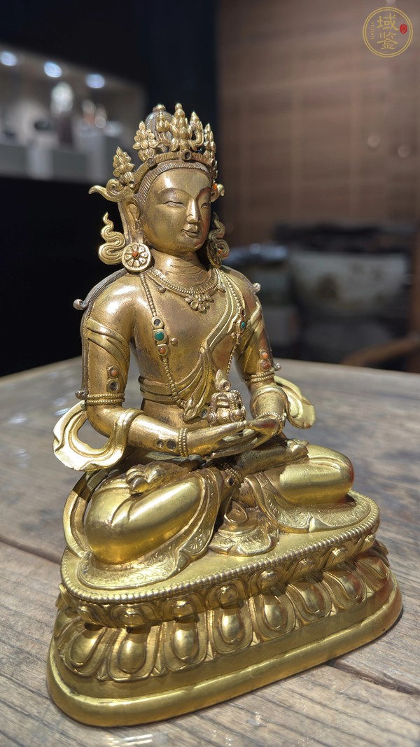 古玩銅器無量壽佛真品鑒賞圖
