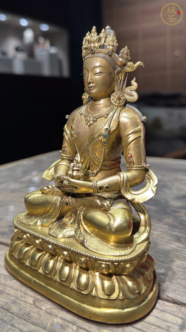 古玩銅器無量壽佛真品鑒賞圖