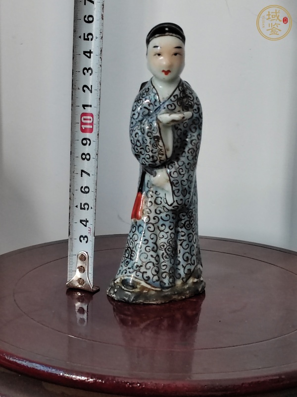 古玩陶瓷粉彩人物造像真品鑒賞圖