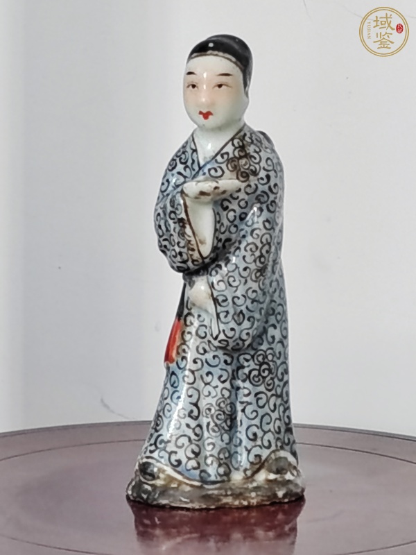 古玩陶瓷粉彩人物造像真品鑒賞圖