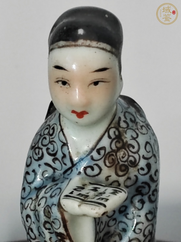 古玩陶瓷粉彩人物造像真品鑒賞圖