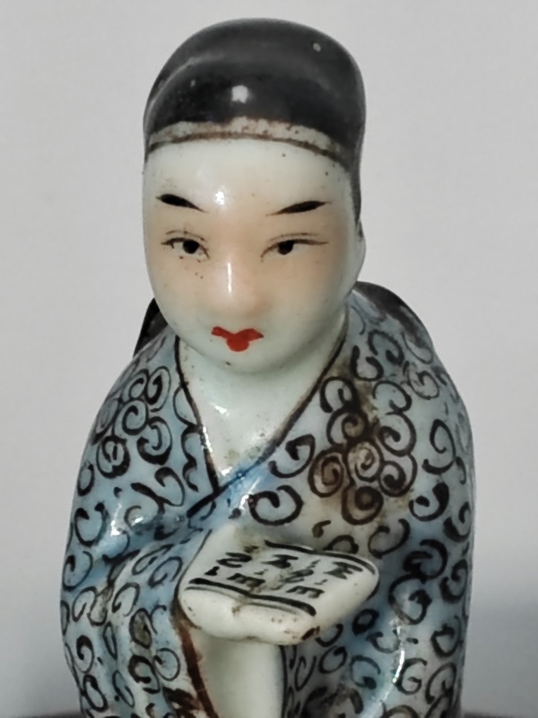 古玩陶瓷漁樵耕讀粉彩人物造像拍賣，當前價格1500元