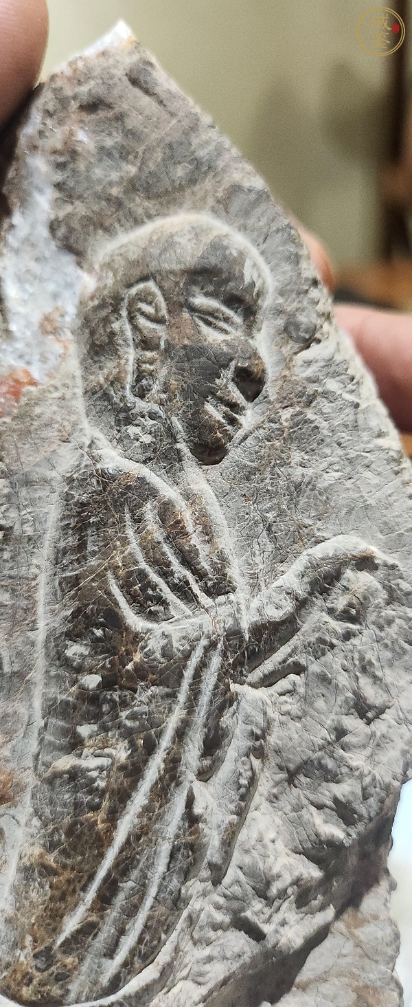 古玩雜項青石站像石刻真品鑒賞圖