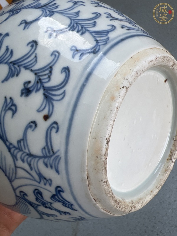 古玩陶瓷青花纏枝花紋天球瓶真品鑒賞圖