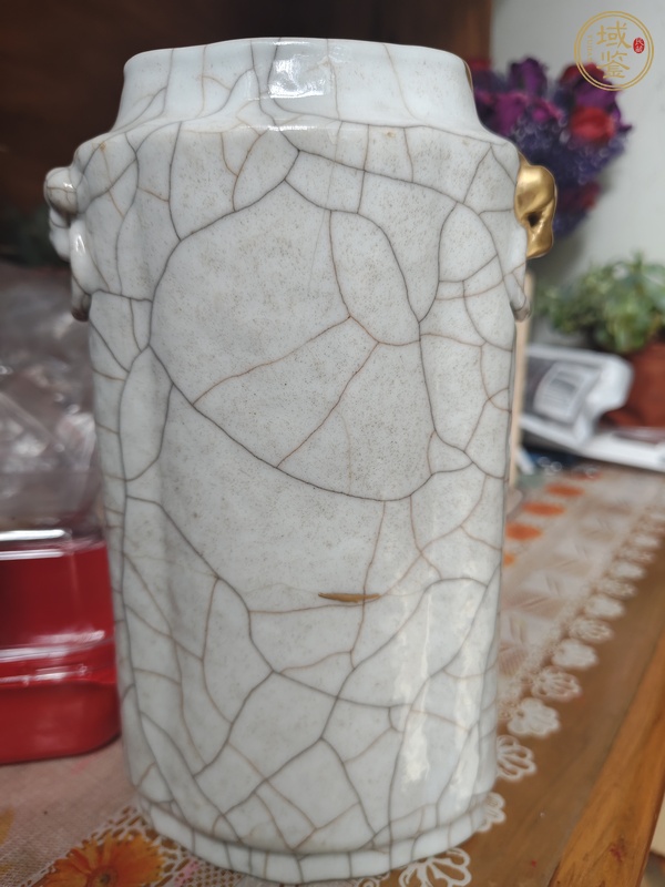 古玩陶瓷雙鋪首瓶標(biāo)本真品鑒賞圖