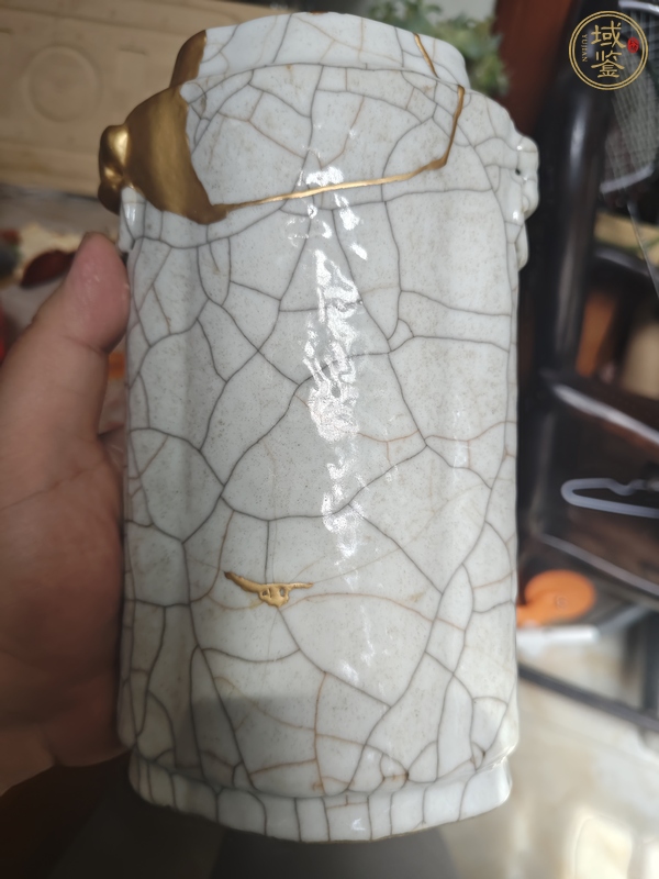 古玩陶瓷雙鋪首瓶標(biāo)本真品鑒賞圖
