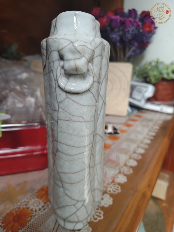 古玩陶瓷雙鋪首瓶標(biāo)本真品鑒賞圖