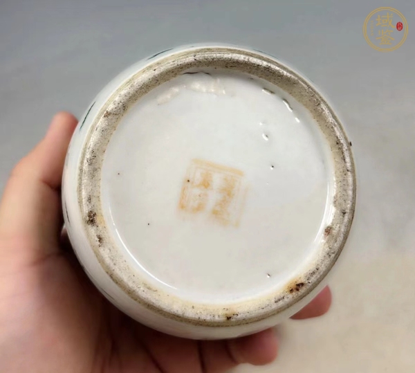 古玩陶瓷粉彩人物故事罐真品鑒賞圖