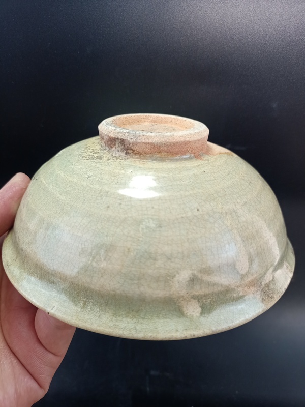 古玩陶瓷【元代】龍泉青瓷印花碗【頂級玻璃釉】拍賣，當前價格699元