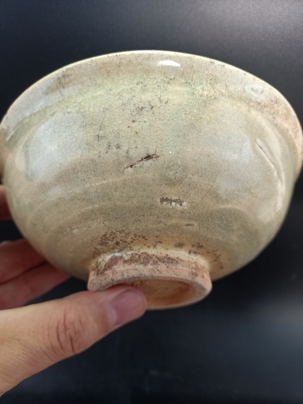 古玩陶瓷【元代】龍泉青瓷印花碗【頂級玻璃釉】拍賣，當前價格699元