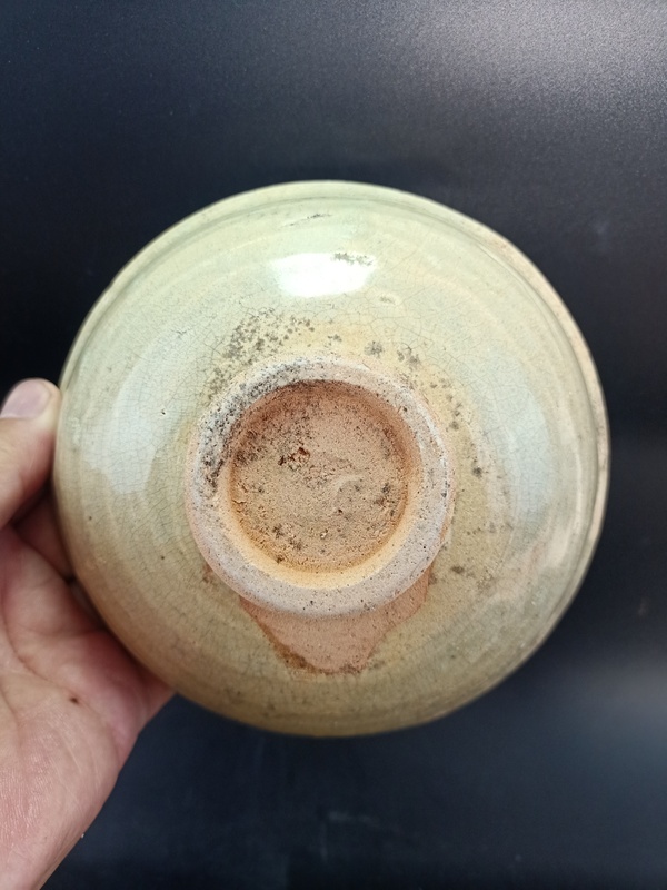 古玩陶瓷【元代】龍泉青瓷印花碗【頂級玻璃釉】拍賣，當前價格699元