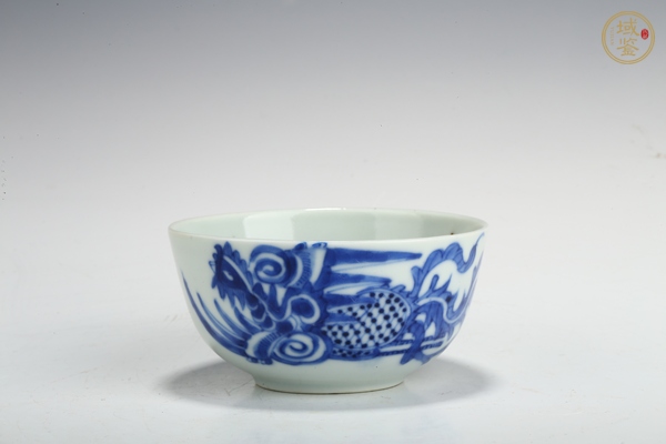 古玩清晚·青花鳳凰涎玉書紋茶圓真品鑒賞圖