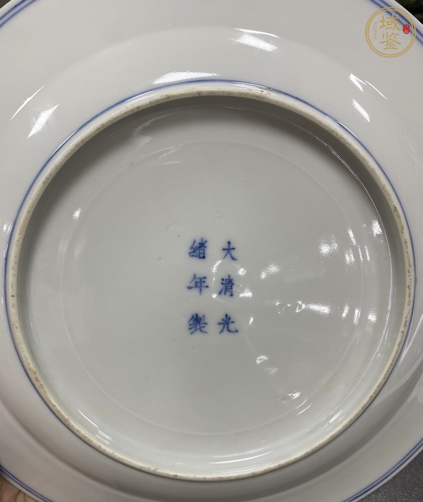 古玩陶瓷青花雙龍戲珠紋盤真品鑒賞圖