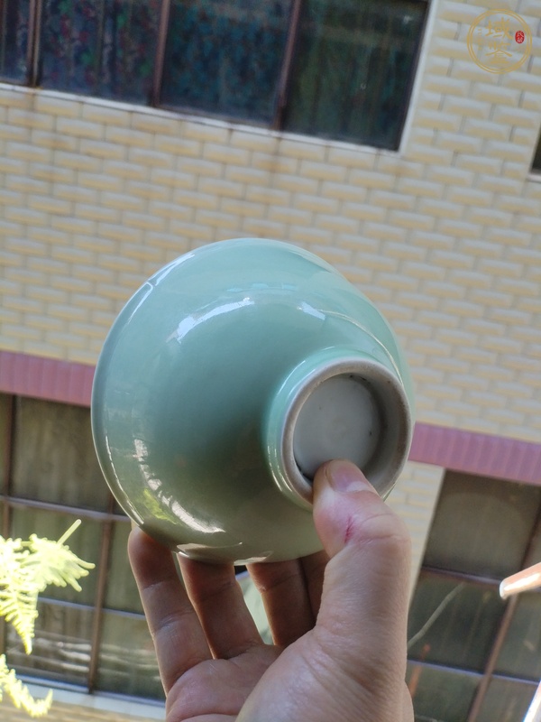 古玩陶瓷青釉茶圓真品鑒賞圖
