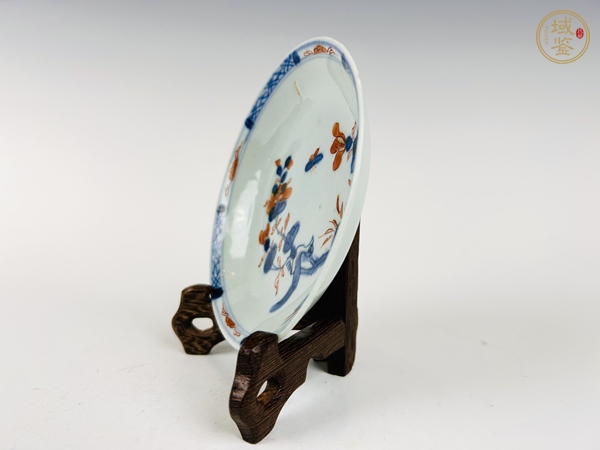 古玩陶瓷清康熙·青花礬紅花鳥杯碟真品鑒賞圖