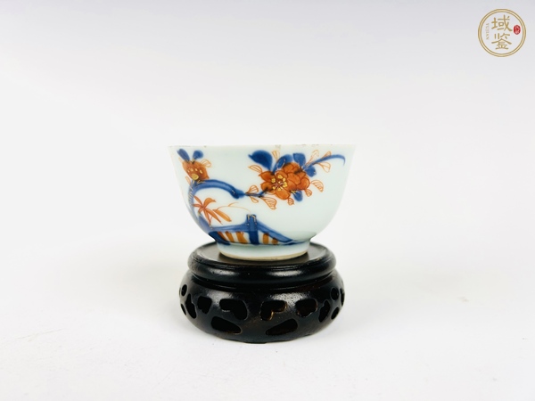 古玩陶瓷清早期·青花礬紅描金杯碟真品鑒賞圖