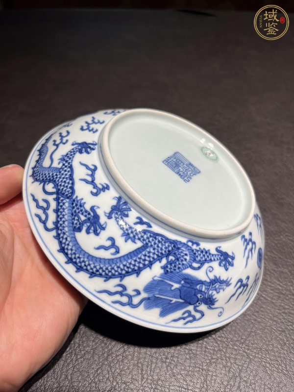 古玩陶瓷云龍紋盤真品鑒賞圖
