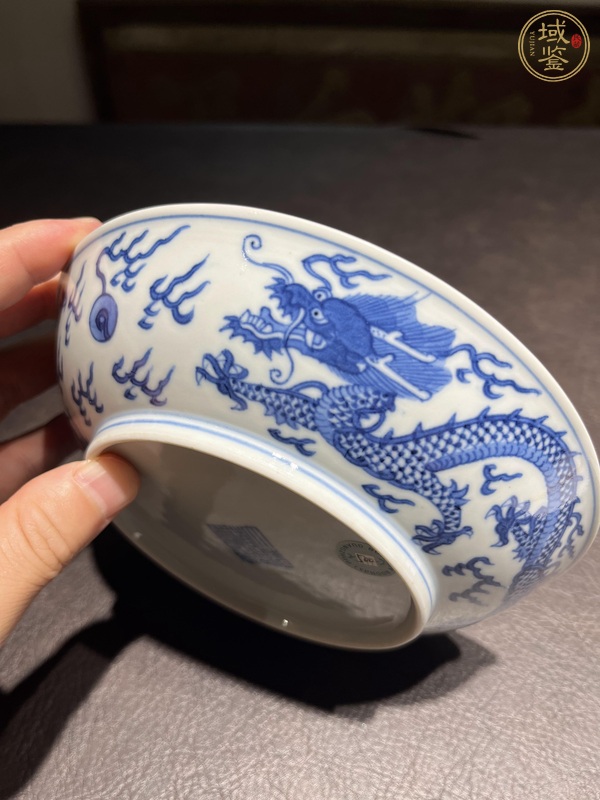 古玩陶瓷云龍紋盤真品鑒賞圖