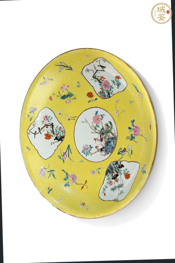 古玩陶瓷粉彩盤真品鑒賞圖