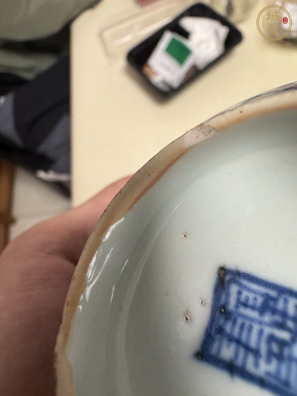 古玩陶瓷明萬歷團花紋青花碗真品鑒賞圖
