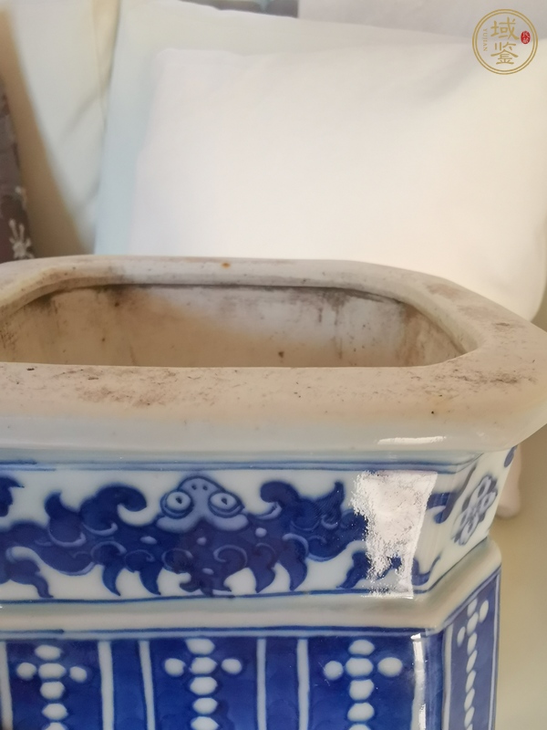 古玩陶瓷清中·青花花卉紋輔首瓶 真品鑒賞圖