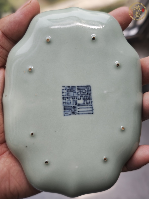 古玩豆青釉洗真品鑒賞圖
