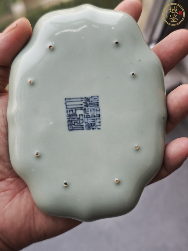 古玩陶瓷豆青釉洗真品鑒賞圖