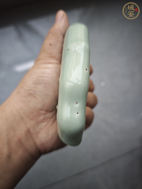 古玩陶瓷豆青釉洗真品鑒賞圖