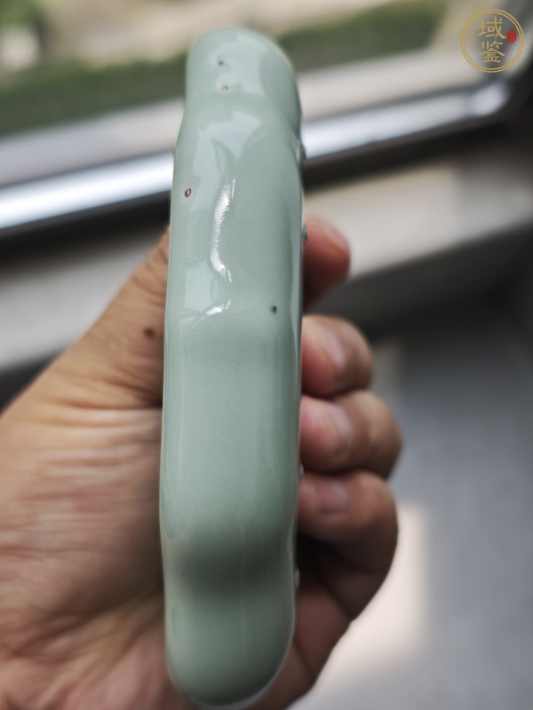 古玩陶瓷豆青釉洗真品鑒賞圖