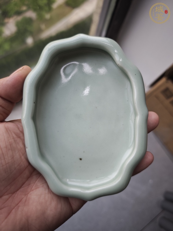 古玩陶瓷豆青釉洗真品鑒賞圖