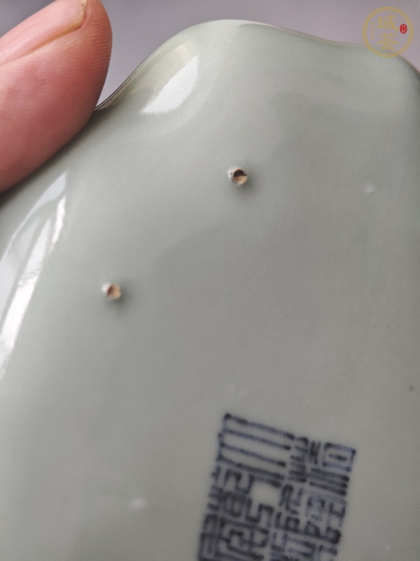 古玩陶瓷豆青釉洗真品鑒賞圖