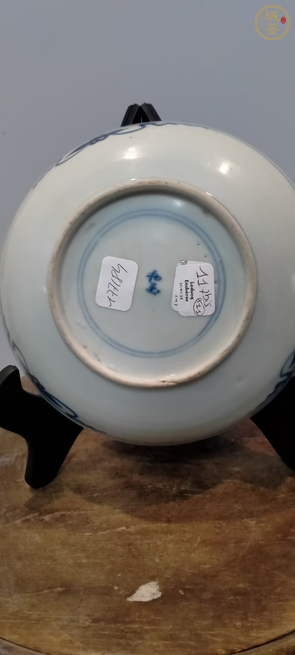古玩清中期青花盤(pán)真品鑒賞圖