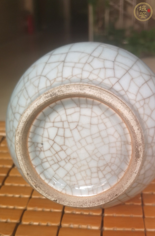 古玩陶瓷清晚·仿官釉雙耳瓶 真品鑒賞圖