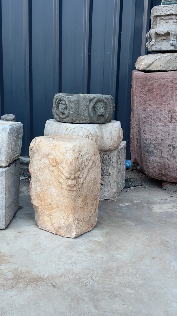 古玩雜項(xiàng)明代.狻猊房山漢白玉桌腿拍賣,當(dāng)前價(jià)格3500元