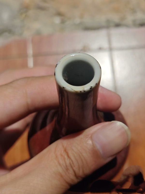 古玩陶瓷豇豆紅釉小天球瓶拍賣,當前價格4800元