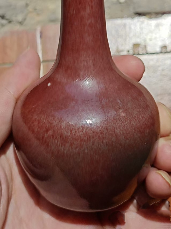 古玩陶瓷豇豆紅釉小天球瓶拍賣，當(dāng)前價(jià)格4800元