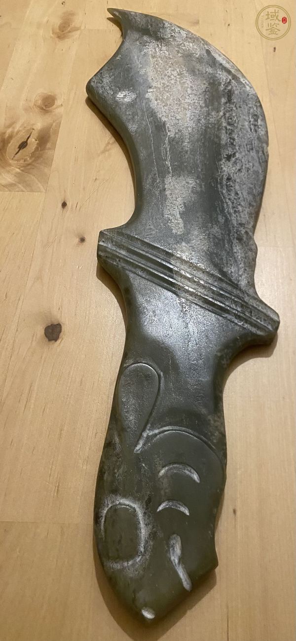 古玩玉器和田青玉刀真品鑒賞圖