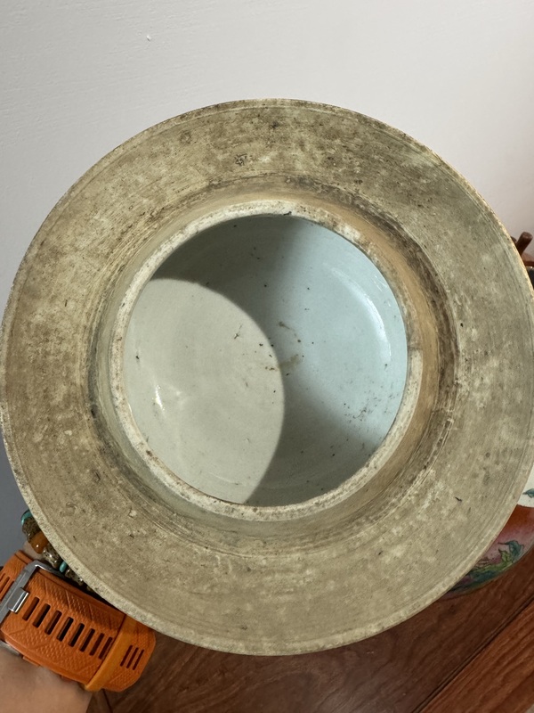 古玩陶瓷粉彩福壽紋將軍罐拍賣,當(dāng)前價(jià)格3888元