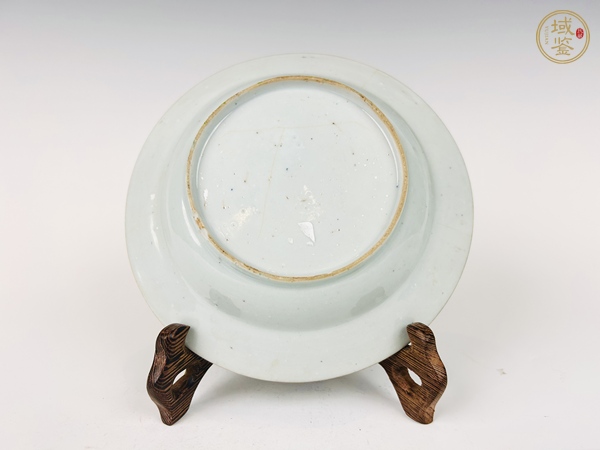 古玩陶瓷清乾隆·粉彩花卉折沿盤真品鑒賞圖