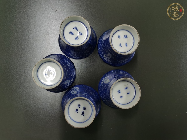 古玩陶瓷日本明治青花杯真品鑒賞圖