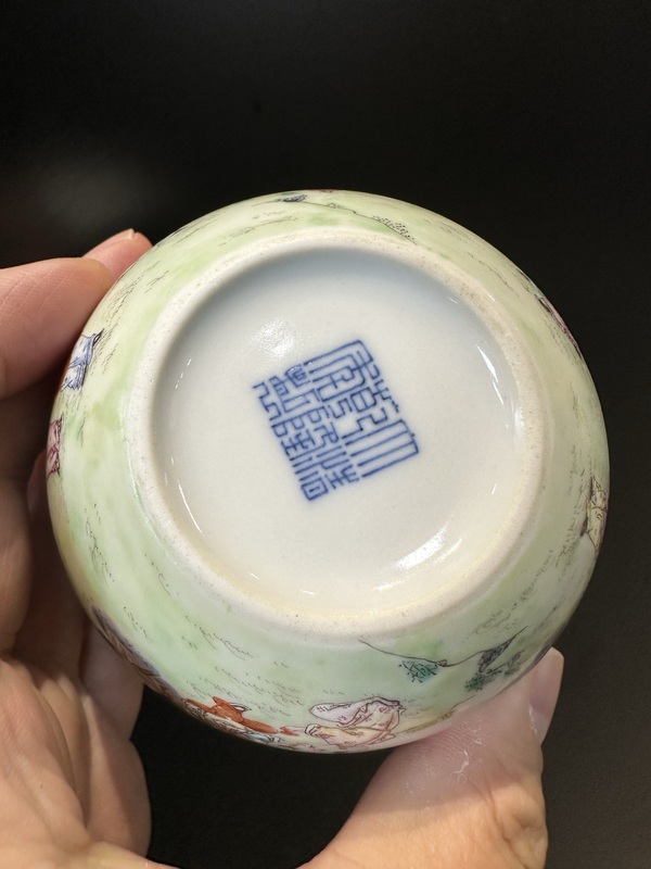 古玩陶瓷粉彩杯拍賣，當(dāng)前價(jià)格3000元