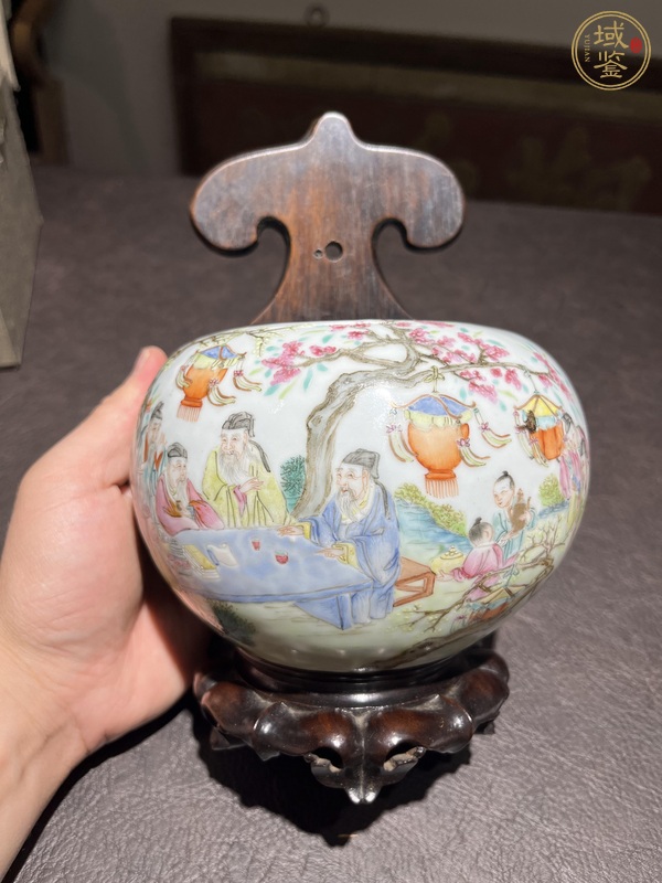 古玩粉彩洗真品鑒賞圖