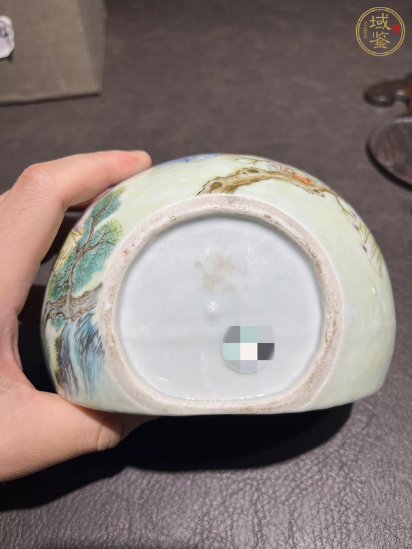 古玩陶瓷粉彩洗真品鑒賞圖