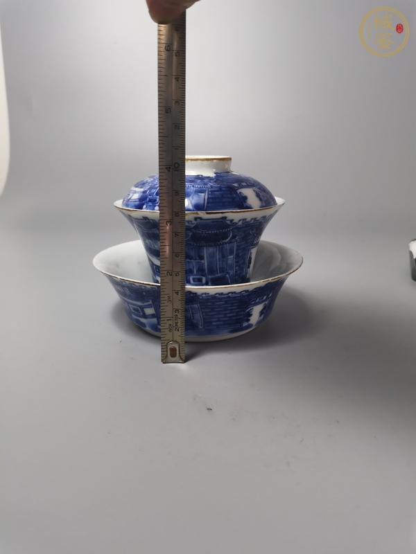 古玩陶瓷青花蓋杯真品鑒賞圖